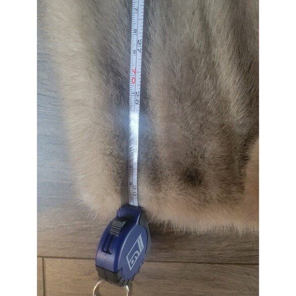 Vintage 50’s Fur Mink  Cape Stole Silver Gray - Picture 7 of 9